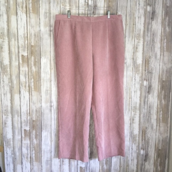 NWT Alfred Dunner Pink Straight Leg Pants - Picture 1 of 5